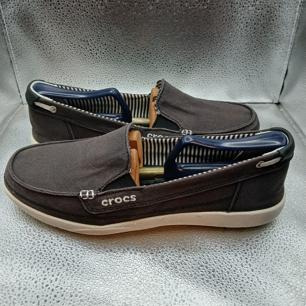 CROCS Navy Blue Flats Classic Loafers Womens Size 9 - Picture 4 of 9